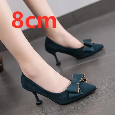 Cresfimix tacones altos/удобные женские туфли из искусственной кожи с острым носком на высоком каблуке с милым бантиком стильная женская обувь c2981 - Цвет: g