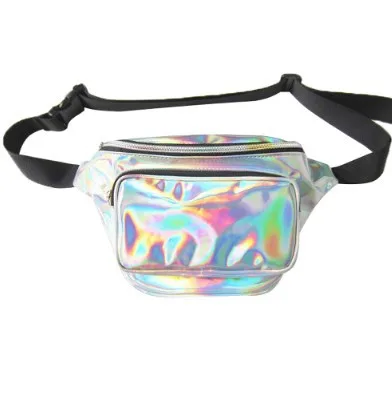 

Amazon Hot Selling Symphony Laser Bag Women's Reflective Cash Storage Sports Bag Shoulder Chest Pack Rainbow Beach Bag Men's