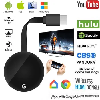 

4K Anycast Miracast AirPlay for Chromecast 3 2 Ultra Wireless HDMI TV Stick 2.4G Wifi Display Dongle for Google Home