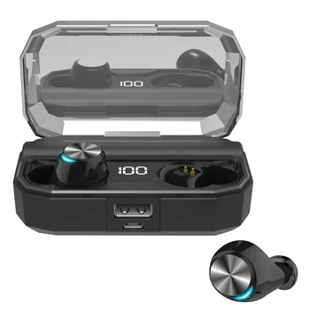 

T22 Wireless Earbuds 80 Hrs Playtime Bluetooth 5.0 HD Stereo Built-in Mic In-Ear Sports IPX6 Waterproof Headphones