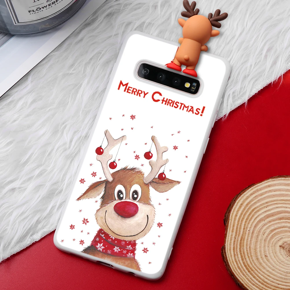 Счастливого Рождества чехол для samsung Galaxy A50 A40 A50S A70 A7 A9 A8 A6 плюс A60 A3 A5 M30 M40 M10 M20, с изображением "Олень" Coque
