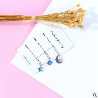 60 компл./лот 3 шт./компл. DIY Мульти простой сплав Starmoon фрукты любящие сердца заколки для волос костюмы мультяшный кулон заколки для волос Инструменты для укладки волос аксессуары HA1167 - Цвет: 2