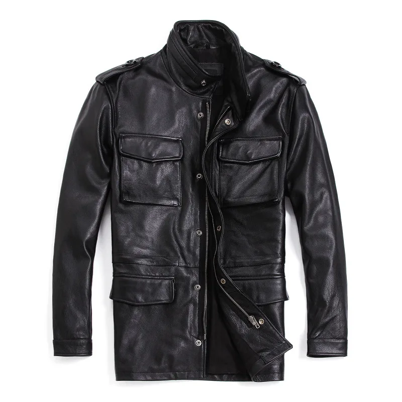 Plus Size 7XL Men's Genuine Leather Jacket Long Real Cowhide Leather Coat Black Motorcycle Biker Jacket for Male R3049 Plus Size 7XL Men's Genuine Leather Jacket Long Real Cowhide Leather Coat Black Motorcycle Biker Jacket for Male R3049