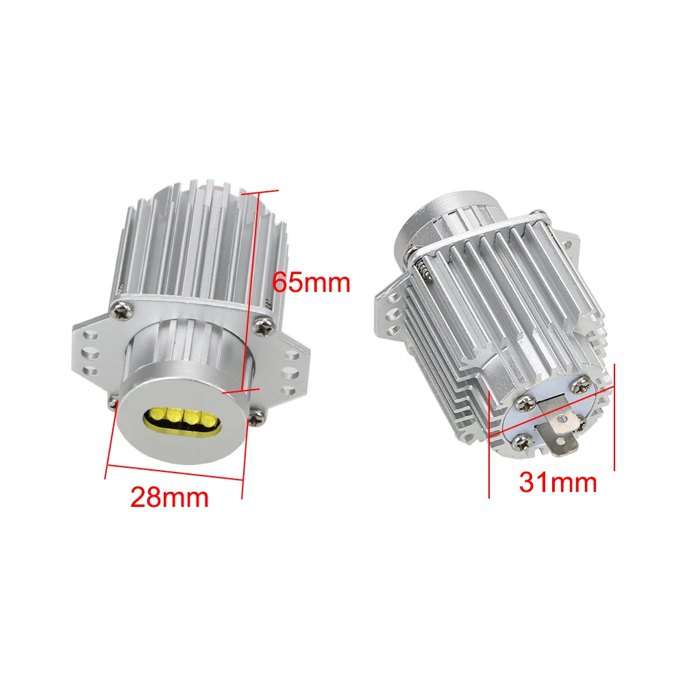 LED 엔젤 아이즈 마커 조명, BMW E90 3 시리즈 325i 328i 330i 용, 화이트 헤드 라이트, 80W 자동 교체, 2 개/세트