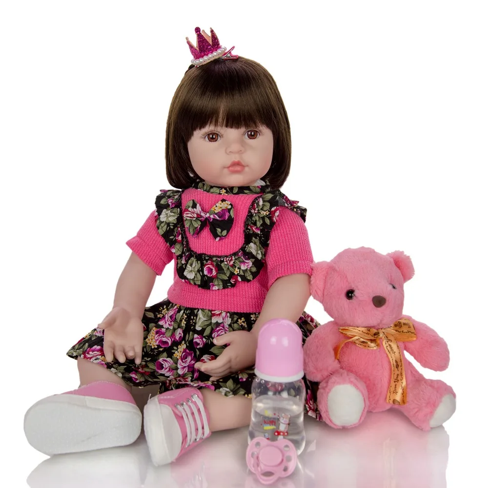 KEIUMI 24 ''reborn Baby силиконовая Menina Reborn Baby Doll Прекрасная принцесса bebe reborn настоящая кукла подарок на день детей