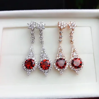 

Garnet Earring Natural And Real Garnet Earring 925 sterling silver Fine jewelry Garnet Earring