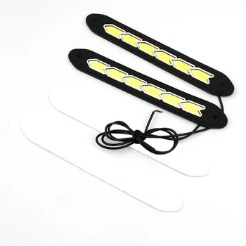 

Silicone Higher Bright Highlight and Waterproof Longer Life 12 LED DRL Lamp Thick Arrow Auto Car Daytime Running Light
