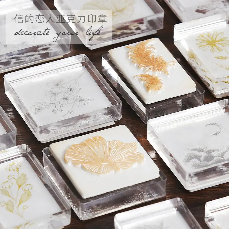 Винтажные красивые цветы акриловые прозрачные штампы для скрапбукинга