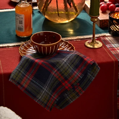 Rovaniemi napkin Прямоугольная скатерть, рождественские украшения для дома, клетчатая скатерть, скатерть для обеденного стола - Цвет: Rovaniemi napkin