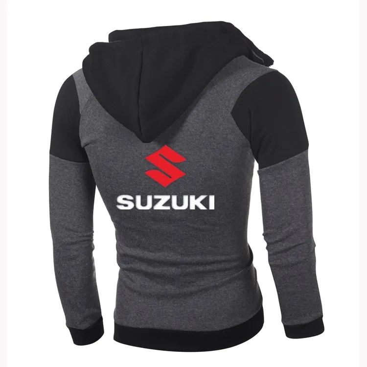 Весенне-осенняя Спортивная Толстовка для Suzuki, Уличная Повседневная Толстовка Harajuku forSuzuki с капюшоном, куртка на молнии, хлопковые мотоциклетные толстовки