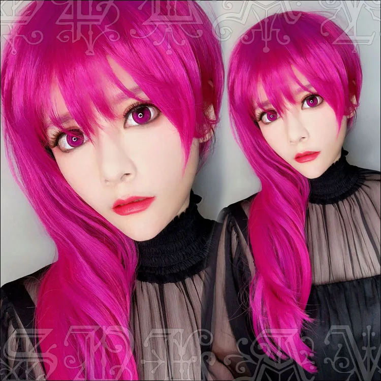 

Anime LOL KDA Evelynn Long Coloring gradient Curly Synthetic Heat Resistant Hair Cosplay Wig + Wig Cap