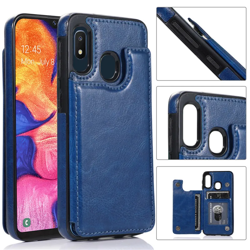 Кожаный чехол для samsung Galaxy A10 A20 A30 A40 A50 A70 чехол-портмоне с откидной крышкой крышка для samsung A10s A20s A30s A50s A70s A10E A20E чехол s