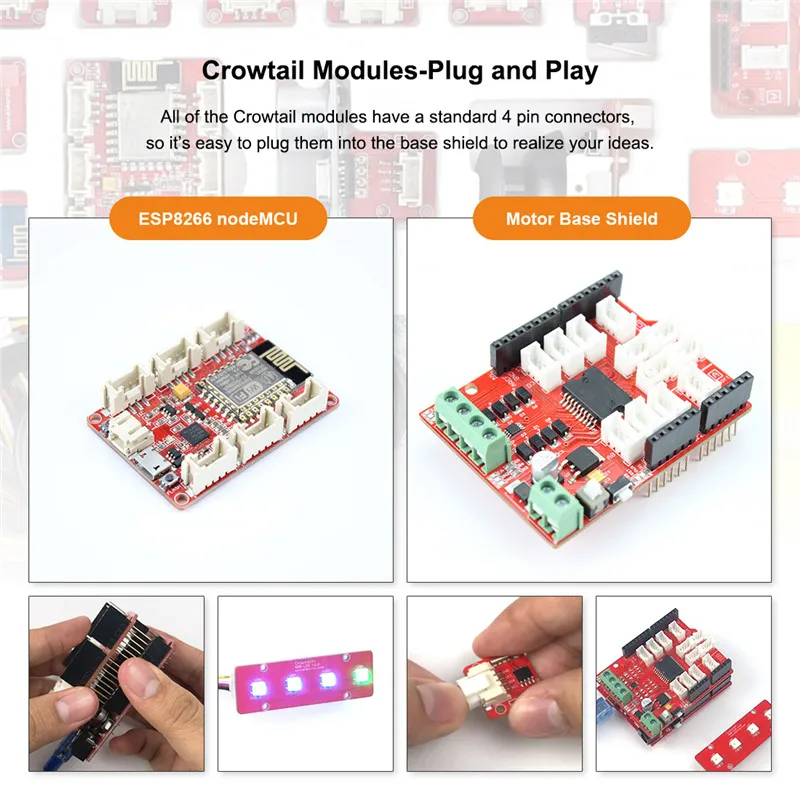 Обновленный комплект Crowtail для Arduino Elecrow Обучающий набор самостоятельного