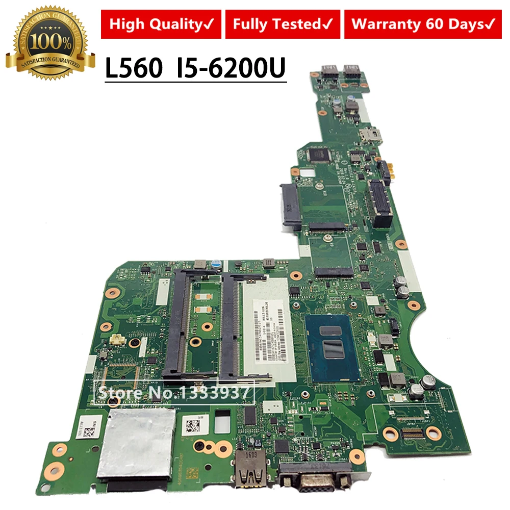 Greatest  AILL1/L2 AILL3 LA-C421P mainboard For Lenovo Thinkpad L560 laptop motherboard i5-6200U SR2EY