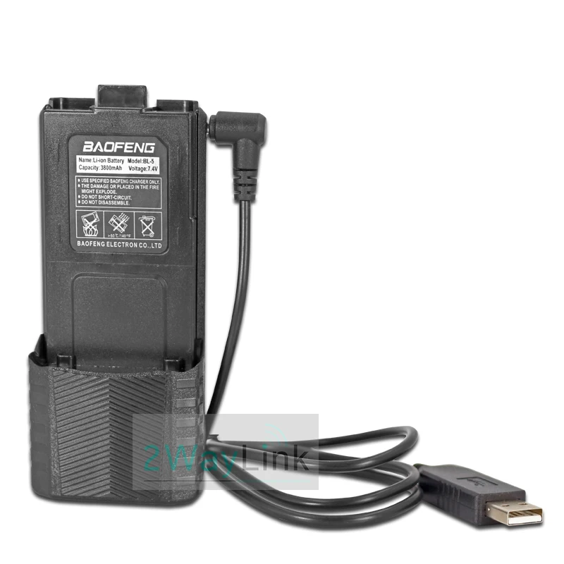 Baofeng UV 5R Батарея 3800 мА/ч UV-5R иди и болтай Walkie Talkie “иди Зарядное устройство USB кабель