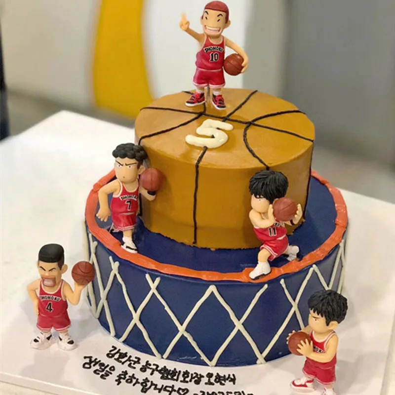 Dunk украшения для торта на день рождения и украшения Баскетбол Мальчик пекарня на праздник сценарий автомобильный гараж комплект куклы