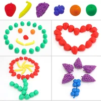1 Set Montessori Rainbow Fruit Traffic Animal Counting Toy Baby Counting Rainbow Match Game Color Classification Educational Toy 2