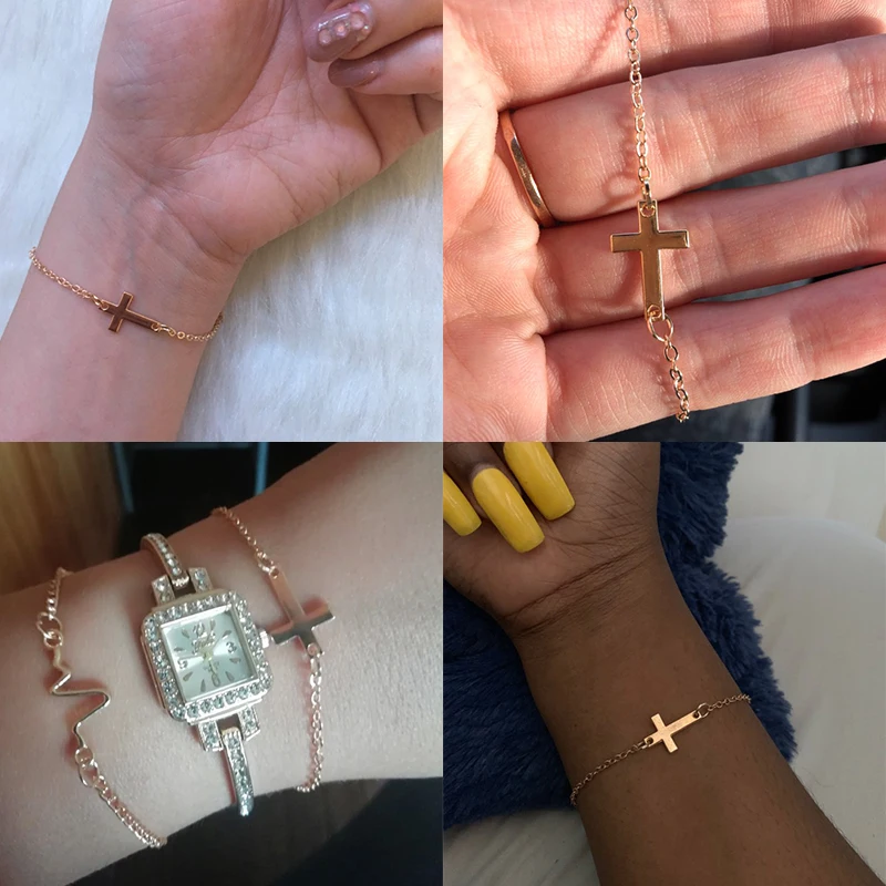 ALIUTOM 2020 браслет цепочка с подвеской Крест Модные ювелирные изделия pulseras mujer
