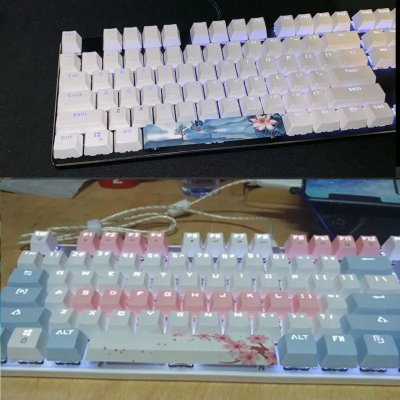 

Replace SpaceBar Keycap PBT Five Sides Dye-Subbed Spacebar 6.25U Cherry Profile Space Bar Keycap for DIY Mechanical Keyboard