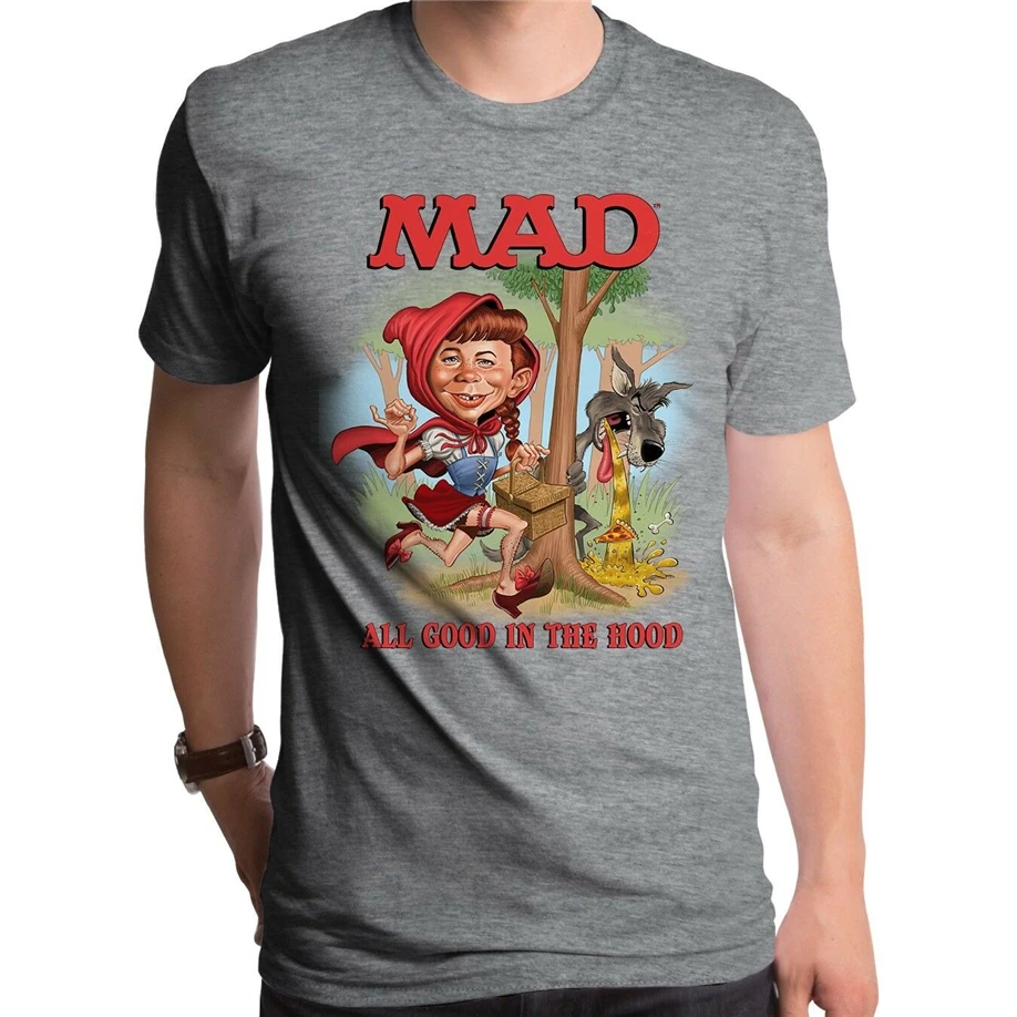 Новая аутентичная Mad Magazine Little Alfie Red Альфреда Ноймана для взрослых, мягкая футболка, топ, Homme, размера плюс, футболка