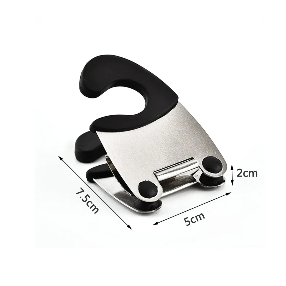 Kitchen Tools Spoon Rest Pots Clip Stainless Steel Pot Pan Holder Spatula Clip For Pan Lid Repose Cuilleres Pot Lid Holder