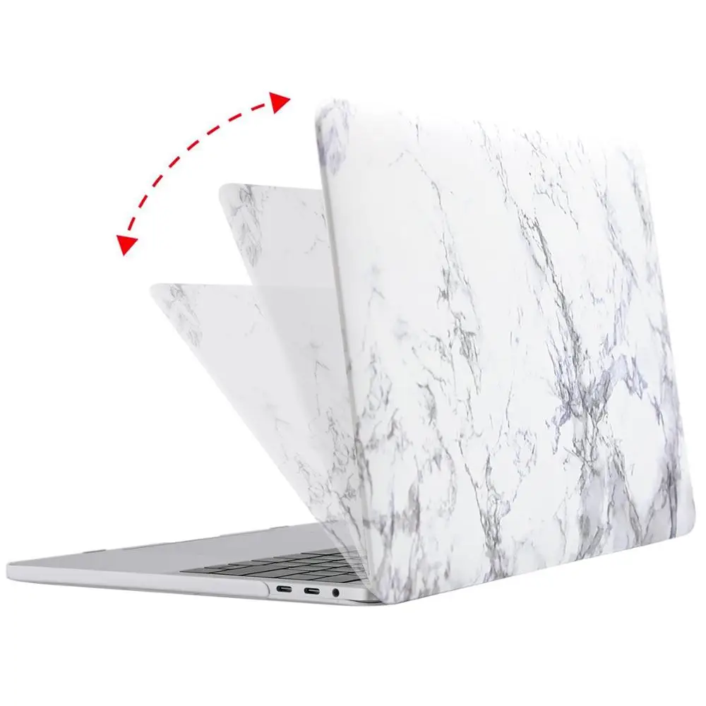 White Marble MOSISO A1989 A2159 A1708 A1706 Pro 13 Чехол ноутбук в виде ракушки чехол для нового Macbook Air13 дюймов A1932 за счет сканера отпечатков пальцев протектор чехол - Цвет: White Marble