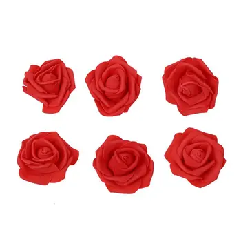 

High Quality 100pcs / bag 6cm Foam Rose Heads Artificial Flower Heads Wedding Decoration(red)