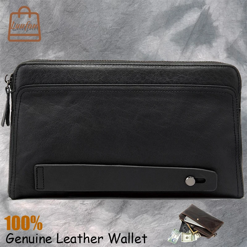 

Luufan 100% Genuine Leather Wallet for Cards Men Wallet Purse Male Wallets Long Phone/Money Bags Coin Walet Man Clutch Bag 9041