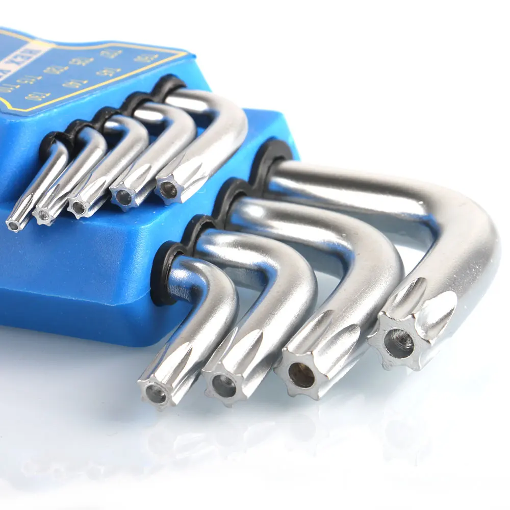 9 шт. T10 T15 T20 T25 T27 T30 T40 T45 T50 Torx гаечный ключ Набор шестигранных ключей Набор инструментов Мультитулы Torx гаечный ключ со стойкой в упаковке