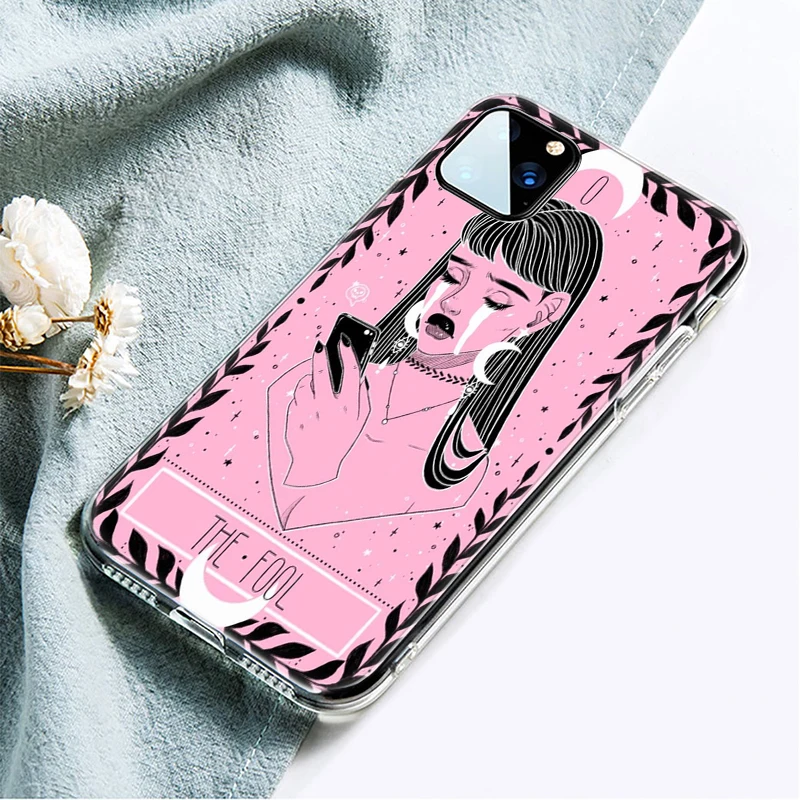 The Lovely Omens Tarot Deck Silicone Phone Case for Apple iPhone 12 Mini 11 Pro XS Max X XR 6 6S 7 8 Plus 5 5S SE 2020 Cover