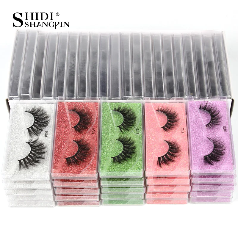 Shidishangpin Fluffy Mink Eyelashes False 10/100/200pcs Wholesale Items