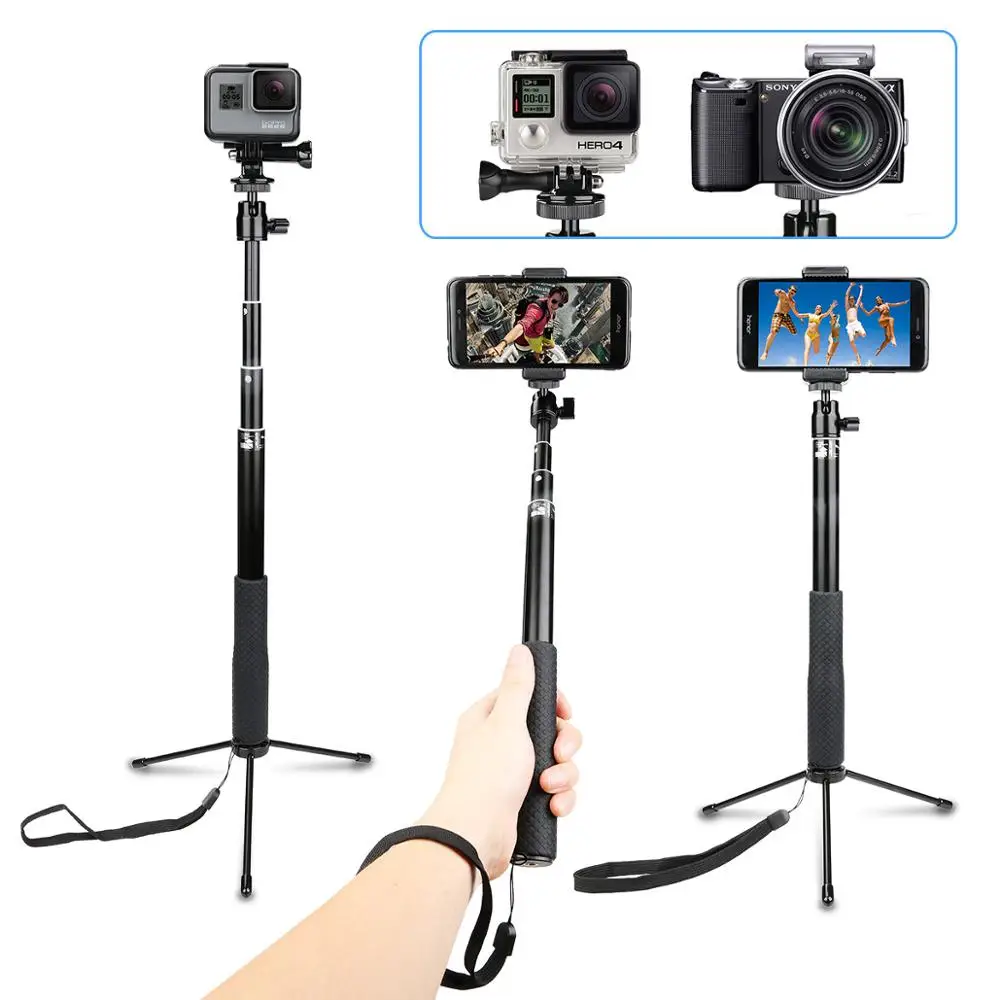 

Waterproof Selfie Stick Telescoping Extendable Monopod Pole Handheld Camera Tripod Mount 6pcs a Set For GoPro Hero 9 8 Xiaomi Yi