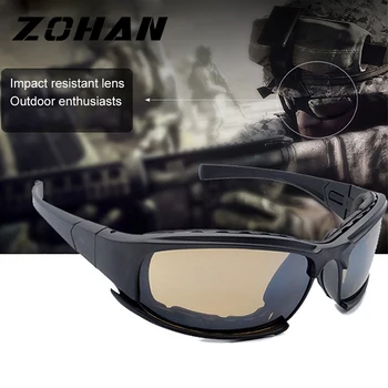 

Military Goggles Bullet-proof Army Polarized Sunglasses 4 Lens Hunting Shooting Airsoft Eyewear Outdoor Sport UV Protection