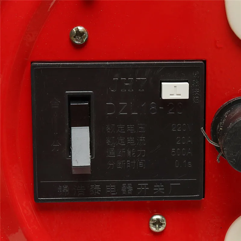 Эффективный 220 В мульти-выход 3 штепсельная вилка сверхмощный красный Электрический удлинитель катушка для хранения намотка с намоткой