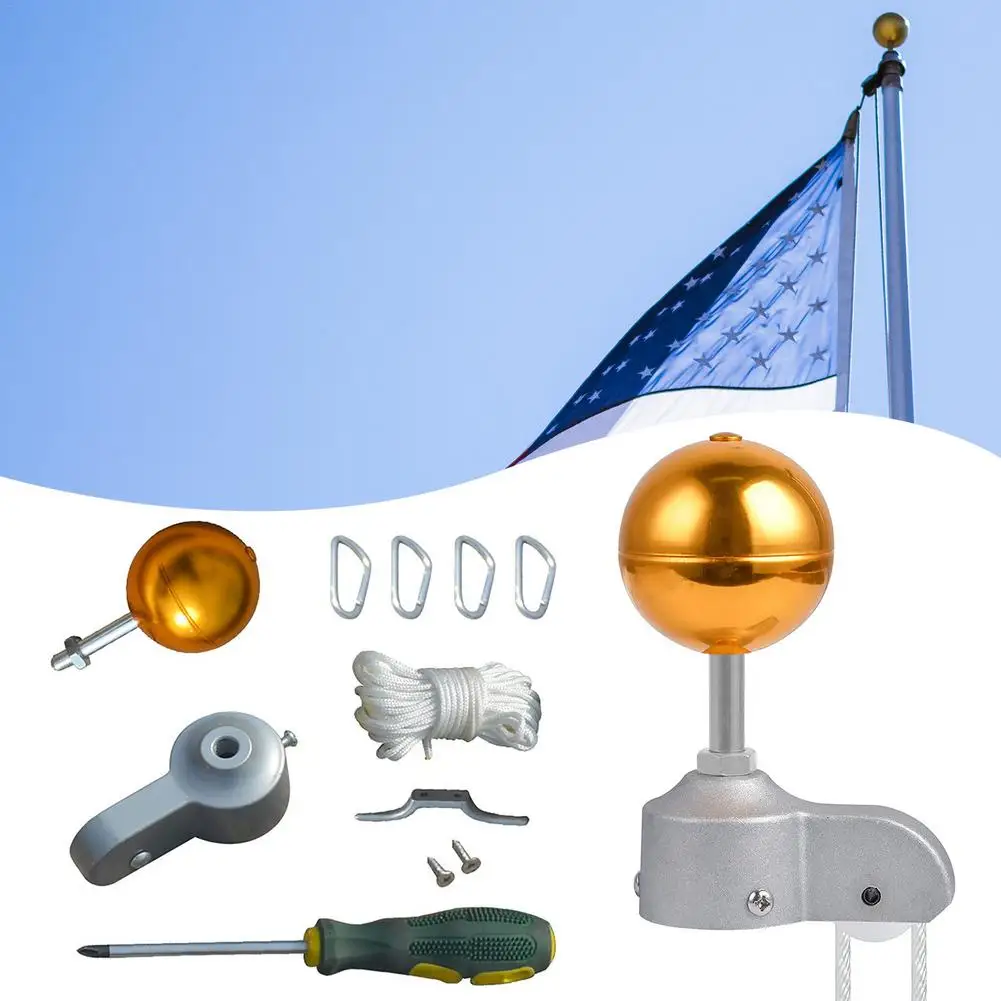 alta qulaity flagpole peças de reparo fácil instalar acessórios de metal para mastro mastro acessórios