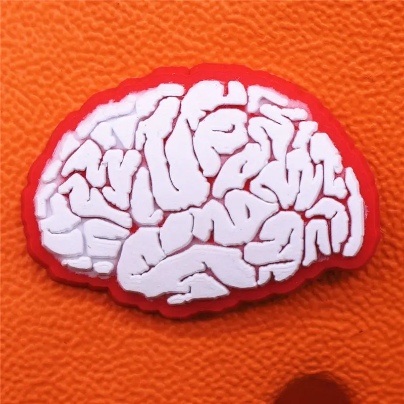 1pcs Human Organs Shoe Charms Heart Brain Stomach PVC Shoe Accessories Decoration Clog Pins Fit Party Kids Gifts