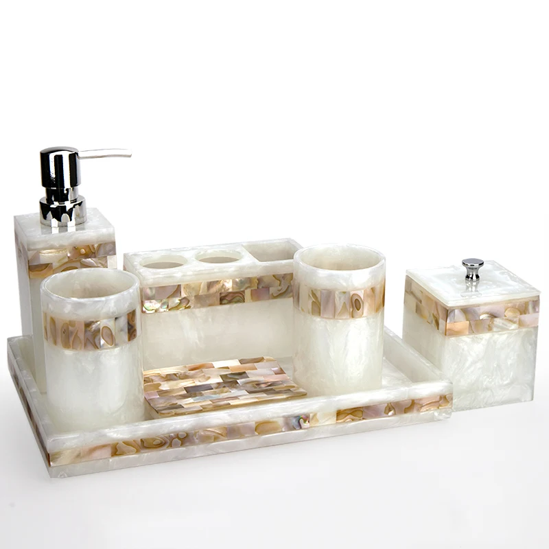 Light luxury shell home bathroom European wash suit bathroom supplies brush tooth cup soap bottle soap dish toothbrush holder