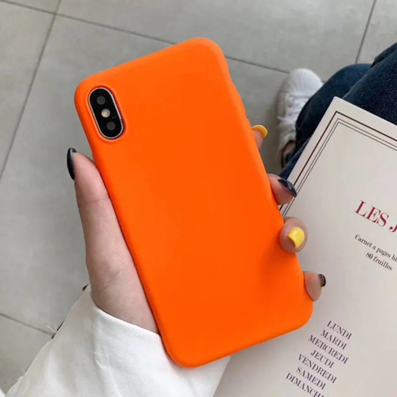 На каждый день оранжевый однотонная цветная крышка чехол для huawei Nova 4 3 3i 3e P10 P20