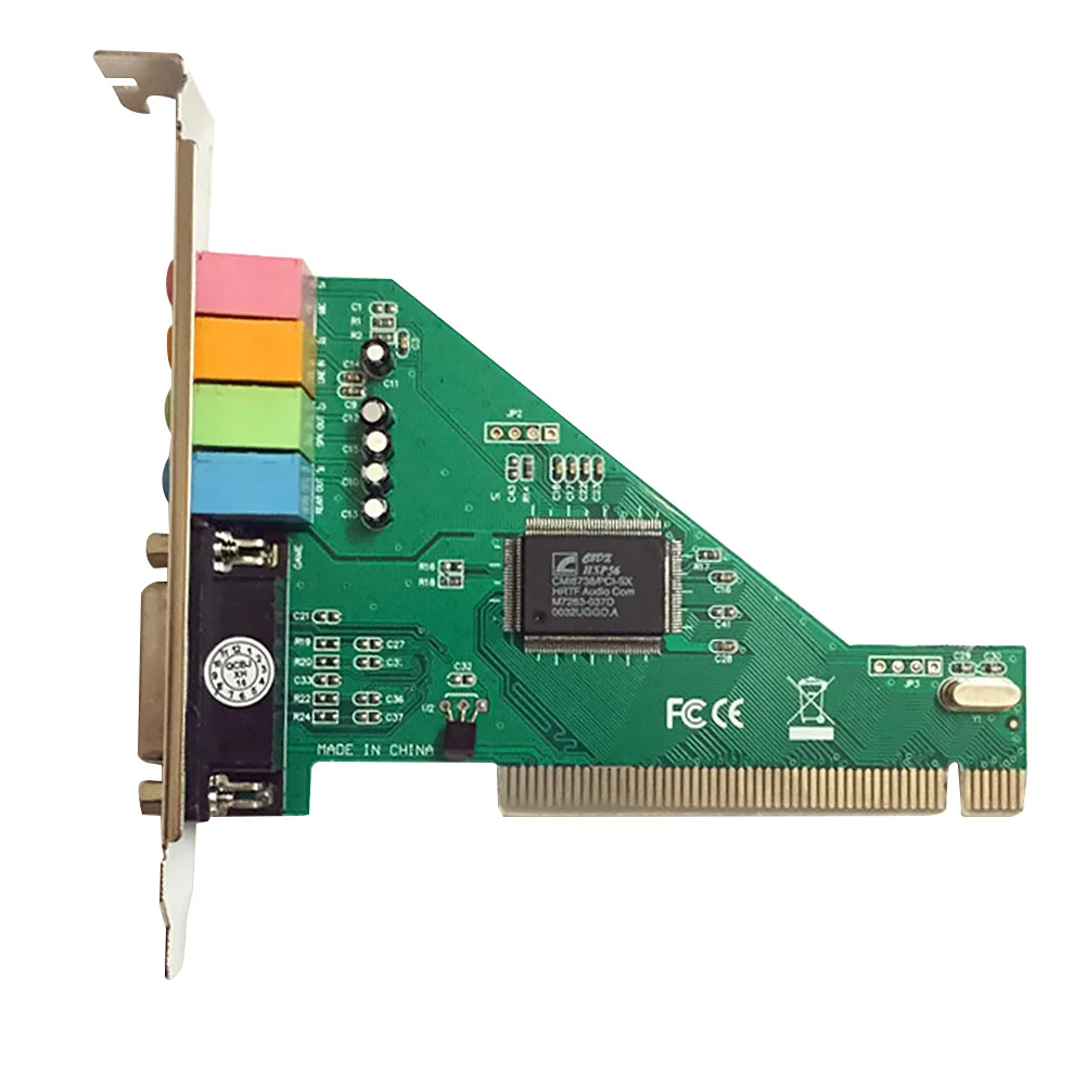 4 канала Компоненты 5,1 PCI Surround Sound Card миди Простая установка аудио 3D компьютера внешний Remix для Windows XP7 32bit