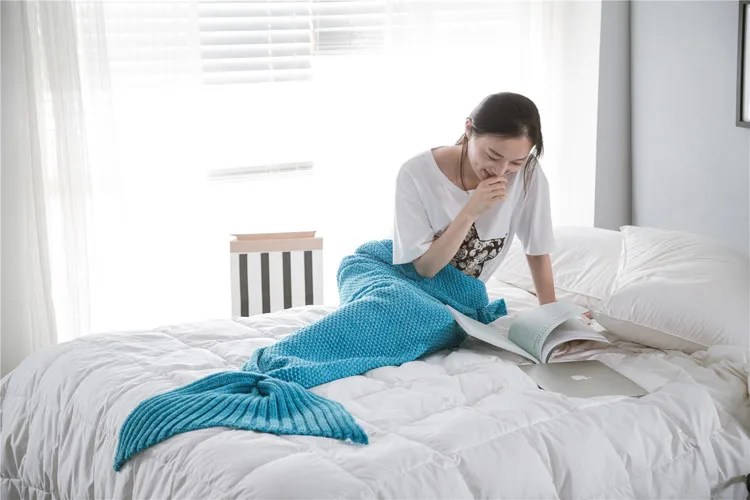 Mermain blanket blue 3