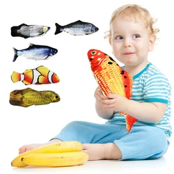 Jouet de Simulation de poisson pour enfants, outil d'entraînement et animaux de compagnie, poisson menthe, à mâcher, modèle Animal pour bébé, cadeau interactif et cognitif 