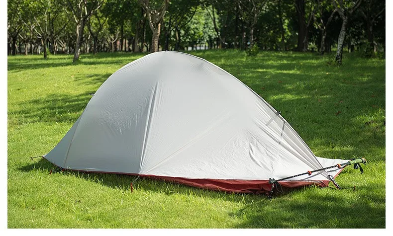 Naturehike открытый 1 Человек Палатка Сверхлегкий двухслойный непромокаемый 210 т клетчатая ткань Пляжная палатка