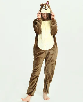 

Flannel Kigurumi Adult Animal Unicorn Pajamas Women Cosplay Chipmunk Pyjama Totoro Onesie Homewear Sleepwear Party Christmas
