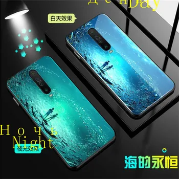

Luminous Tempered Glass Case For Xiaomi Redmi K30 Case 6.67" Glow Back Cover For Xiaomi Redmi K30 5G Case Cover Silicone Bag
