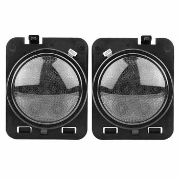 

for Je-ep Wrangler JK LED Turn Signal Side Marker Fender Lights Smoked Lens
