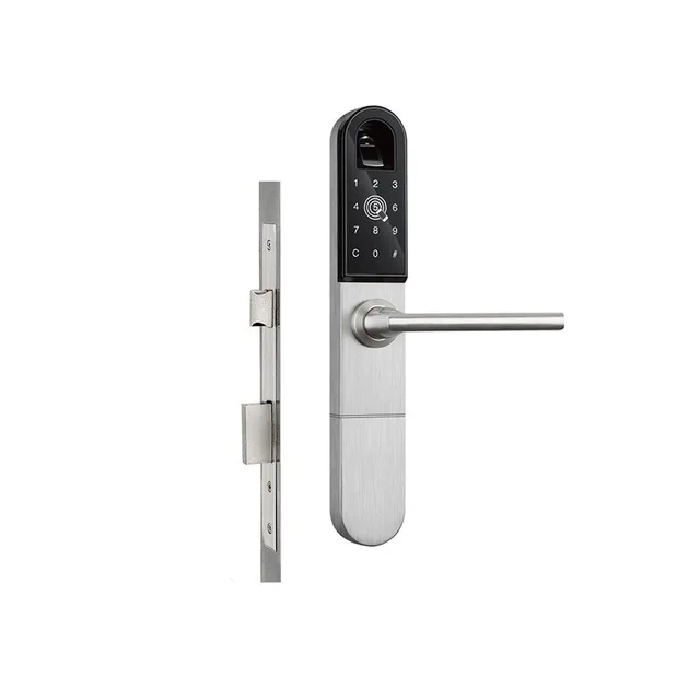 Silver Wifi Интернет дистанционное управление bluetooth евро профиль многоточечный отпечатков пальцев умный дверной замок - Цвет: Silver