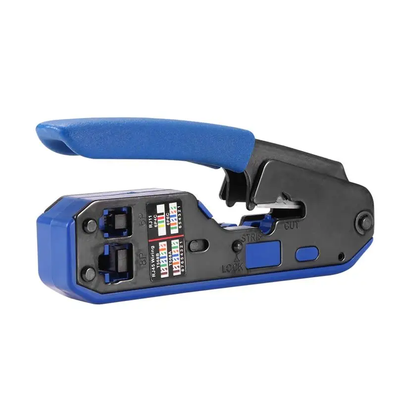 Сеть обжимные плоскогубцы кабель для зачистки проводов для Rj45 Cat6 Cat5e Cat5 Rj11 Rj12 разъем Нескользящая ручка для зачистки проводов