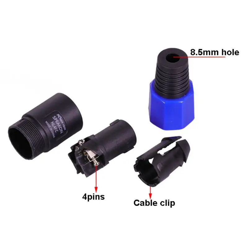 

For NEUTRIK Type NL4FX Speakon 4Pin Plug Male Audio Speaker Connectors CONNECTOR