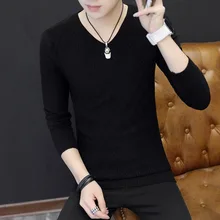 Осенний свитер, пуловеры, тонкий плед, весна и осень, белый, красный, черный, приталенный, v-образный вырез, длинный рукав, темно-синий, розовый, мужские свитера