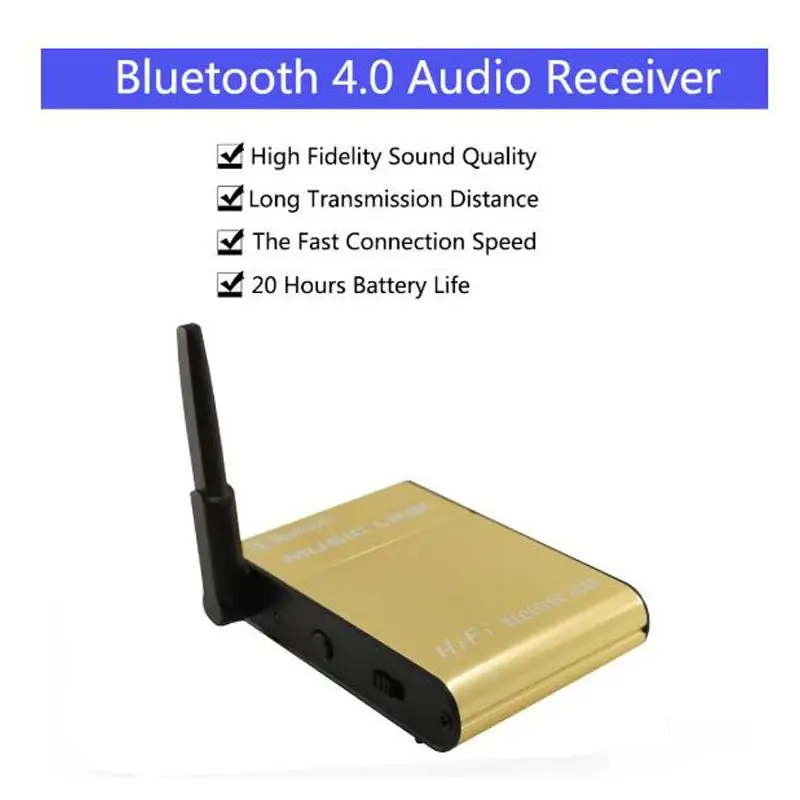 Hifi 4,0 Bluetooth адаптер Bluetooth приемник RCA 3,5 мм разъем Bluetooth аудио приемник беспроводной музыкальный адаптер для динамика телефона